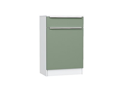 Тумба Стиль ТБ-601 с ящиком Белый, Silky Mint, каркас ЛДСП  Белый, фасад МДФ  Silky Mint,  907*600*380 sppr5VVTtoAR59884 - фото 3806319