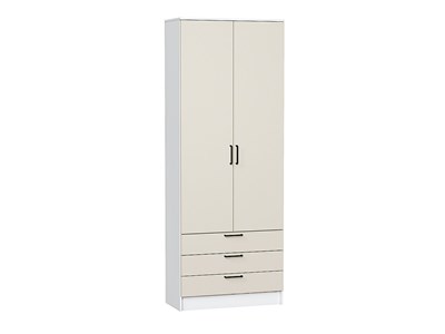 Шкаф двухстворчатый Стиль ШК-803 с ящиками Белый, Cashmere In 2S, каркас ЛДСП  Белый, фасад ЛДСП  Cashmere In 2S,  2110*800*376 sppr5VVTtoAR63262 - фото 3806429