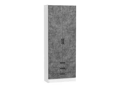 Шкаф двухстворчатый Стиль ШК-803 с ящиками Белый, Temple Stone 2S, каркас ЛДСП  Белый, фасад ЛДСП  Temple Stone 2S,  2110*800*376 sppr5VVTtoAR59871 - фото 3806447