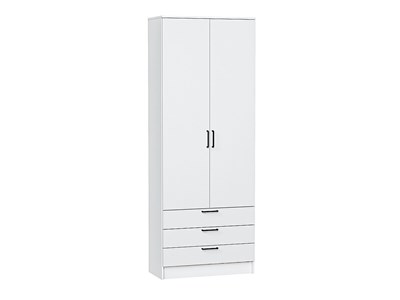 Шкаф двухстворчатый Стиль ШК-803 с ящиками Белый, White In 2S, каркас ЛДСП  Белый, фасад ЛДСП  White In 2S,  2110*800*376 sppr5VVTtoAR63252 - фото 3806449