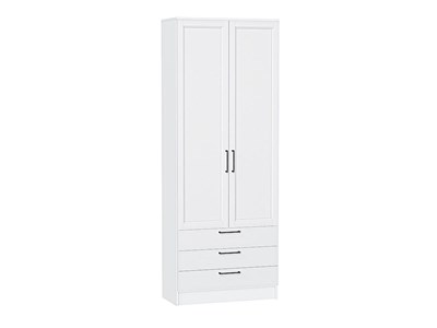 Шкаф двухстворчатый Стиль ШК-803 с ящиками Белый, White Silkwood, каркас ЛДСП  Белый, фасад МДФ  White Silkwood,  2110*800*376 sppr5VVTtoAR74538 - фото 3806450