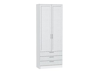 Шкаф двухстворчатый Стиль ШК-803 с ящиками Белый, White Softwood, каркас ЛДСП  Белый, фасад МДФ  White Softwood,  2110*800*376 sppr5VVTtoAR65660 - фото 3806453