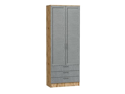 Шкаф двухстворчатый Стиль ШК-803 с ящиками Дуб Вотан, Grey Softwood, каркас ЛДСП  Дуб Вотан, фасад МДФ  Grey Softwood,  2110*800*376 sppr5VVTtoAR65667 - фото 3806468