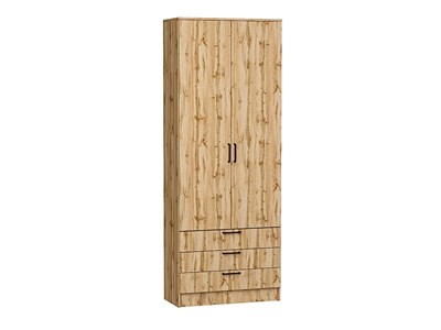Шкаф двухстворчатый Стиль ШК-803 с ящиками Дуб Вотан, Wotan Oak 2S, каркас ЛДСП  Дуб Вотан, фасад ЛДСП  Wotan Oak 2S,  2110*800*376 sppr5VVTtoAR59876 - фото 3806485