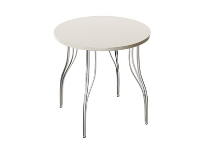 Стол обеденный круглый TLC-2.2 (ОС-12), столешница ЛДСП  Cashmere In 2S, каркас Сталь  Aluminum Gloss,  742*750*750 sppr5VVTtoAR77508 - фото 3806617