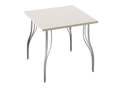 Стол обеденный квадратный TLC-1.2 (OC-12), столешница ЛДСП  Cashmere In 2S, каркас Сталь  Aluminum Gloss,  742*750*750 sppr5VVTtoAR77515 - фото 3806632
