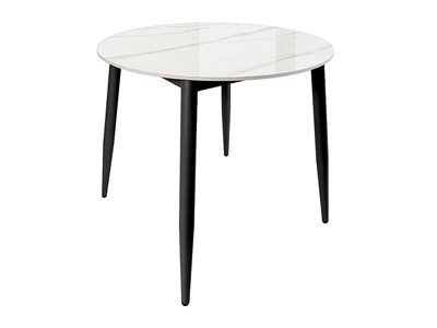 Стол Uni-Form-R.2B, столешница Каменная плита  White Gloss, каркас Сталь  SBlack,  727*800*800 sppr5VVTtoAR68677 - фото 3806718