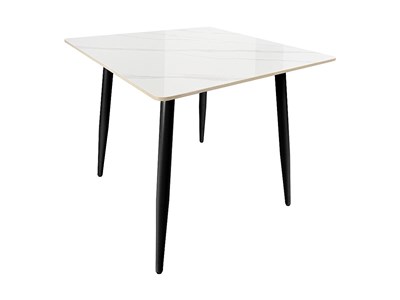 Стол Uni-Form-S.2B, столешница Каменная плита  White Gloss, каркас Сталь  SBlack,  727*800*800 sppr5VVTtoAR68688 - фото 3806782