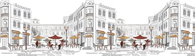 Фартук для кухни «Уличное кафе»,  ХДФ с у/ф печатью  ,    ,  610*2440*3 sppr5VVTtoAR122-0032 (29373) - фото 3807761