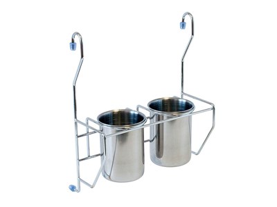 Полка навесная с 2-мя стаканами,  Сталь, нержавеющая сталь  ,    ,  270*217*120 sppr5VVTtoAR086-0385 (22705)