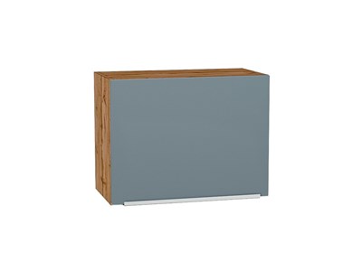 Кухонный  Шкаф верхний горизонтальный Фьюжн Дуб Вотан, Silky Blue, 460, 600, каркас ЛДСП  Дуб Вотан, фасад МДФ  Silky Blue,  460*600*318 sppr5VVTtoAR60664 - фото 3809808