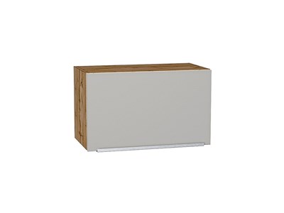 Кухонный  Шкаф верхний горизонтальный Фьюжн Дуб Вотан, Silky Light Grey, 360, 600, каркас ЛДСП  Дуб Вотан, фасад МДФ  Silky Light Grey,  358*600*320 sppr5VVTtoAR66557 - фото 3809817