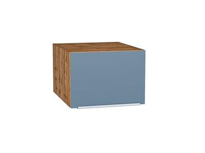 Кухонный  Шкаф верхний горизонтальный глубокий Фьюжн Дуб Вотан, Silky Blue, 500, каркас ЛДСП  Дуб Вотан, фасад МДФ  Silky Blue,  358*500*576 sppr5VVTtoAR60627 - фото 3809900