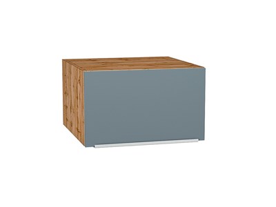 Кухонный  Шкаф верхний горизонтальный глубокий Фьюжн Дуб Вотан, Silky Blue, 600, каркас ЛДСП  Дуб Вотан, фасад МДФ  Silky Blue,  358*600*576 sppr5VVTtoAR60628 - фото 3809901