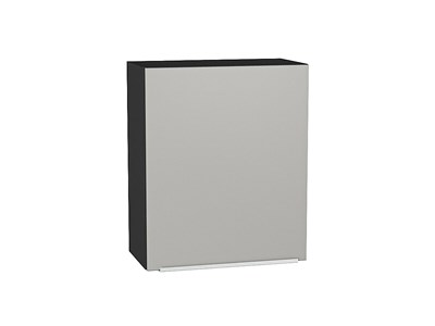 Кухонный  Шкаф верхний с 1-ой дверцей Фьюжн Graphite, Silky Light Grey, 720, 600, каркас ЛДСП  Graphite, фасад МДФ  Silky Light Grey,  716*600*320 sppr5VVTtoAR66603 - фото 3809992
