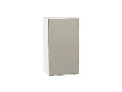 Кухонный  Шкаф верхний с 1-ой дверцей Фьюжн Белый, Silky Grey, 720, 400, каркас ЛДСП  Белый, фасад МДФ  Silky Grey,  716*400*320 sppr5VVTtoAR51974 - фото 3810085