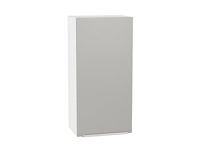Кухонный  Шкаф верхний с 1-ой дверцей Фьюжн Белый, Silky Light Grey, 920, 450, каркас ЛДСП  Белый, фасад МДФ  Silky Light Grey,  920*450*320 sppr5VVTtoAR66583 - фото 3810104