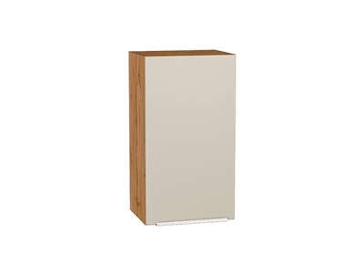 Кухонный  Шкаф верхний с 1-ой дверцей Фьюжн Дуб Вотан, Cream Silk, 720, 400, каркас ЛДСП  Дуб Вотан, фасад МДФ  Cream Silk,  716*400*320 sppr5VVTtoAR71913 - фото 3810157