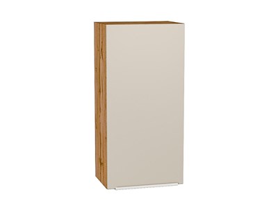 Кухонный  Шкаф верхний с 1-ой дверцей Фьюжн Дуб Вотан, Cream Silk, 920, 450, каркас ЛДСП  Дуб Вотан, фасад МДФ  Cream Silk,  920*450*320 sppr5VVTtoAR71920 - фото 3810164