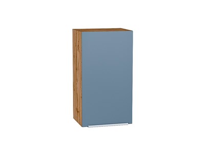 Кухонный  Шкаф верхний с 1-ой дверцей Фьюжн Дуб Вотан, Silky Blue, 720, 400, каркас ЛДСП  Дуб Вотан, фасад МДФ  Silky Blue,  716*400*320 sppr5VVTtoAR60780 - фото 3810181