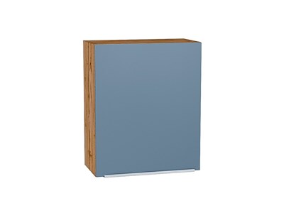 Кухонный  Шкаф верхний с 1-ой дверцей Фьюжн Дуб Вотан, Silky Blue, 720, 600, каркас ЛДСП  Дуб Вотан, фасад МДФ  Silky Blue,  716*600*320 sppr5VVTtoAR60783 - фото 3810184