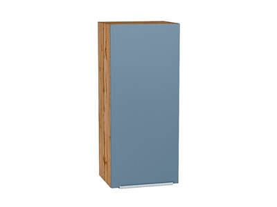 Кухонный  Шкаф верхний с 1-ой дверцей Фьюжн Дуб Вотан, Silky Blue, 920, 400, каркас ЛДСП  Дуб Вотан, фасад МДФ  Silky Blue,  920*400*320 sppr5VVTtoAR60785 - фото 3810187