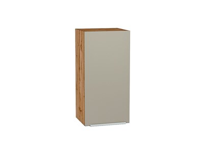 Кухонный  Шкаф верхний с 1-ой дверцей Фьюжн Дуб Вотан, Silky Grey, 720, 350, каркас ЛДСП  Дуб Вотан, фасад МДФ  Silky Grey,  716*350*320 sppr5VVTtoAR65098 - фото 3810192
