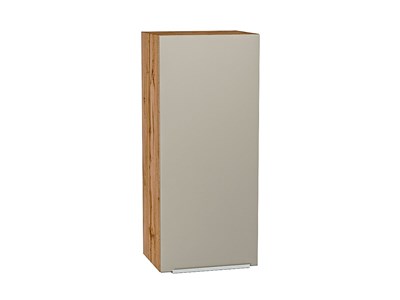 Кухонный  Шкаф верхний с 1-ой дверцей Фьюжн Дуб Вотан, Silky Grey, 920, 400, каркас ЛДСП  Дуб Вотан, фасад МДФ  Silky Grey,  920*400*320 sppr5VVTtoAR60765 - фото 3810199