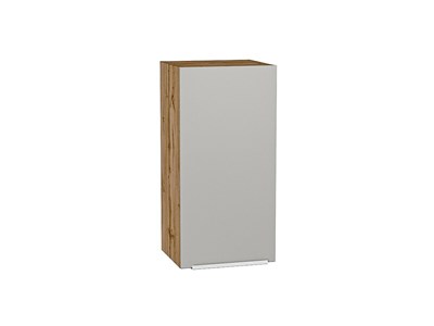 Кухонный  Шкаф верхний с 1-ой дверцей Фьюжн Дуб Вотан, Silky Light Grey, 720, 350, каркас ЛДСП  Дуб Вотан, фасад МДФ  Silky Light Grey,  716*350*320 sppr5VVTtoAR66587 - фото 3810204