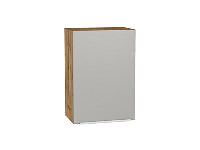 Кухонный  Шкаф верхний с 1-ой дверцей Фьюжн Дуб Вотан, Silky Light Grey, 720, 500, каркас ЛДСП  Дуб Вотан, фасад МДФ  Silky Light Grey,  716*500*320 sppr5VVTtoAR66590 - фото 3810207