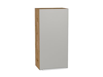 Кухонный  Шкаф верхний с 1-ой дверцей Фьюжн Дуб Вотан, Silky Light Grey, 920, 450, каркас ЛДСП  Дуб Вотан, фасад МДФ  Silky Light Grey,  920*450*320 sppr5VVTtoAR66595 - фото 3810212