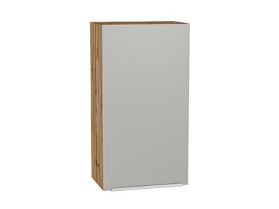 Кухонный  Шкаф верхний с 1-ой дверцей Фьюжн Дуб Вотан, Silky Light Grey, 920, 500, каркас ЛДСП  Дуб Вотан, фасад МДФ  Silky Light Grey,  920*500*320 sppr5VVTtoAR66596 - фото 3810213