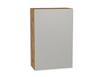 Кухонный  Шкаф верхний с 1-ой дверцей Фьюжн Дуб Вотан, Silky Light Grey, 920, 600, каркас ЛДСП  Дуб Вотан, фасад МДФ  Silky Light Grey,  920*600*320 sppr5VVTtoAR66597 - фото 3810214