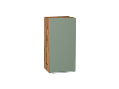 Кухонный  Шкаф верхний с 1-ой дверцей Фьюжн Дуб Вотан, Silky Mint, 720, 350, каркас ЛДСП  Дуб Вотан, фасад МДФ  Silky Mint,  716*350*320 sppr5VVTtoAR65104 - фото 3810216