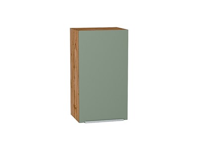 Кухонный  Шкаф верхний с 1-ой дверцей Фьюжн Дуб Вотан, Silky Mint, 720, 400, каркас ЛДСП  Дуб Вотан, фасад МДФ  Silky Mint,  716*400*320 sppr5VVTtoAR60770 - фото 3810217