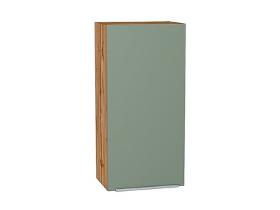 Кухонный  Шкаф верхний с 1-ой дверцей Фьюжн Дуб Вотан, Silky Mint, 920, 450, каркас ЛДСП  Дуб Вотан, фасад МДФ  Silky Mint,  920*450*320 sppr5VVTtoAR60776 - фото 3810224