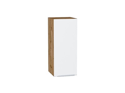 Кухонный  Шкаф верхний с 1-ой дверцей Фьюжн Дуб Вотан, Silky White, 720, 300, каркас ЛДСП  Дуб Вотан, фасад МДФ  Silky White,  716*300*320 sppr5VVTtoAR60739 - фото 3810227