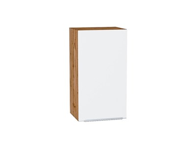 Кухонный  Шкаф верхний с 1-ой дверцей Фьюжн Дуб Вотан, Silky White, 720, 400, каркас ЛДСП  Дуб Вотан, фасад МДФ  Silky White,  716*400*320 sppr5VVTtoAR60740 - фото 3810229