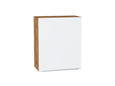 Кухонный  Шкаф верхний с 1-ой дверцей Фьюжн Дуб Вотан, Silky White, 720, 600, каркас ЛДСП  Дуб Вотан, фасад МДФ  Silky White,  716*600*320 sppr5VVTtoAR60743 - фото 3810232