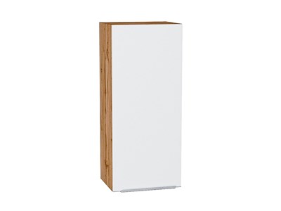 Кухонный  Шкаф верхний с 1-ой дверцей Фьюжн Дуб Вотан, Silky White, 920, 400, каркас ЛДСП  Дуб Вотан, фасад МДФ  Silky White,  920*400*320 sppr5VVTtoAR60745 - фото 3810235