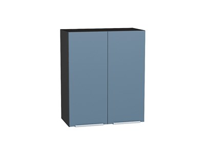 Кухонный  Шкаф верхний с 2-мя дверцами Фьюжн Graphite, Silky Blue, 720, 600, каркас ЛДСП  Graphite, фасад МДФ  Silky Blue,  716*600*320 sppr5VVTtoAR52042 - фото 3810255
