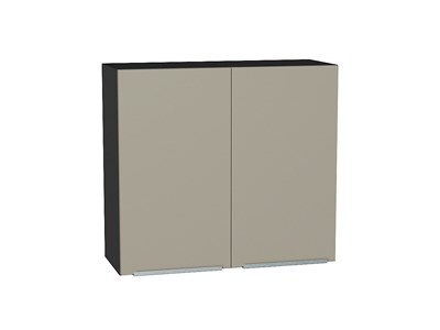 Кухонный  Шкаф верхний с 2-мя дверцами Фьюжн Graphite, Silky Grey, 720, 800, каркас ЛДСП  Graphite, фасад МДФ  Silky Grey,  716*800*320 sppr5VVTtoAR52052 - фото 3810260