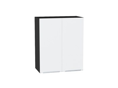 Кухонный  Шкаф верхний с 2-мя дверцами Фьюжн Graphite, Silky White, 720, 600, каркас ЛДСП  Graphite, фасад МДФ  Silky White,  716*600*320 sppr5VVTtoAR52036 - фото 3810271