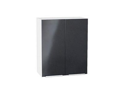Кухонный  Шкаф верхний с 2-мя дверцами Фьюжн Белый, Anthracite, 720, 600, каркас ЛДСП  Белый, фасад МДФ  Anthracite,  716*600*320 sppr5VVTtoAR36771 - фото 3810279