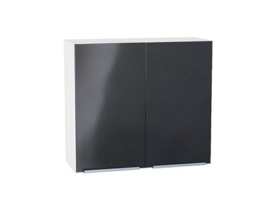Кухонный  Шкаф верхний с 2-мя дверцами Фьюжн Белый, Anthracite, 720, 800, каркас ЛДСП  Белый, фасад МДФ  Anthracite,  716*800*320 sppr5VVTtoAR36780 - фото 3810280