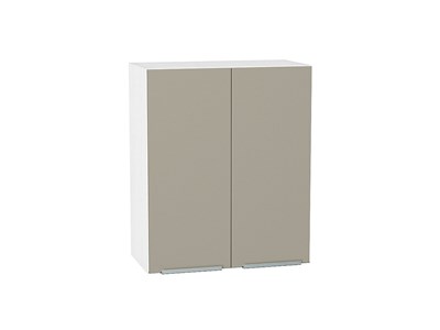Кухонный  Шкаф верхний с 2-мя дверцами Фьюжн Белый, Silky Grey, 720, 600, каркас ЛДСП  Белый, фасад МДФ  Silky Grey,  716*600*320 sppr5VVTtoAR52037 - фото 3810295