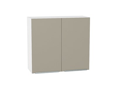 Кухонный  Шкаф верхний с 2-мя дверцами Фьюжн Белый, Silky Grey, 720, 800, каркас ЛДСП  Белый, фасад МДФ  Silky Grey,  716*800*320 sppr5VVTtoAR52049 - фото 3810296