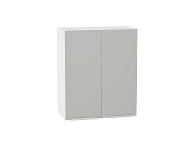 Кухонный  Шкаф верхний с 2-мя дверцами Фьюжн Белый, Silky Light Grey, 720, 600, каркас ЛДСП  Белый, фасад МДФ  Silky Light Grey,  716*600*320 sppr5VVTtoAR66610 - фото 3810299
