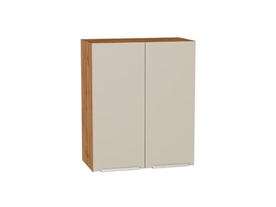 Кухонный  Шкаф верхний с 2-мя дверцами Фьюжн Дуб Вотан, Cream Silk, 720, 600, каркас ЛДСП  Дуб Вотан, фасад МДФ  Cream Silk,  716*600*320 sppr5VVTtoAR71935 - фото 3810319