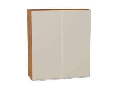 Кухонный  Шкаф верхний с 2-мя дверцами Фьюжн Дуб Вотан, Cream Silk, 920, 800, каркас ЛДСП  Дуб Вотан, фасад МДФ  Cream Silk,  920*800*320 sppr5VVTtoAR71938 - фото 3810322